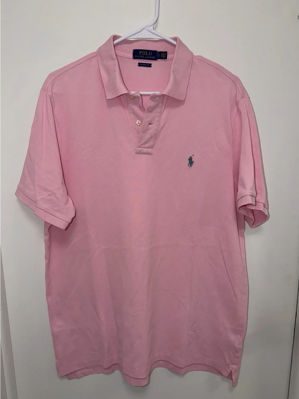 Ralph Lauren Men’s Pink Polo with Navy Pony